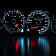 Honda CRX Del Sol – Indiglo Tellerplaten