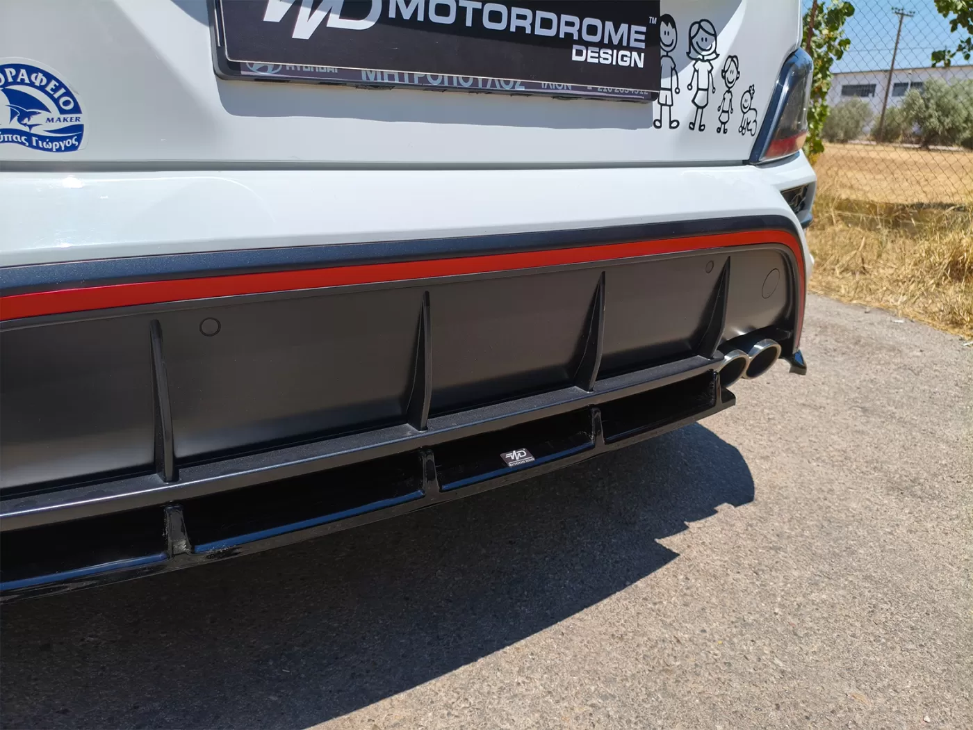 Hyundai Kona N-Line MK1 FL - Achterbumper spoiler
